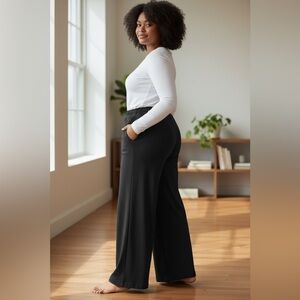 L.L. Bean Women's Black Straight Leg Pants